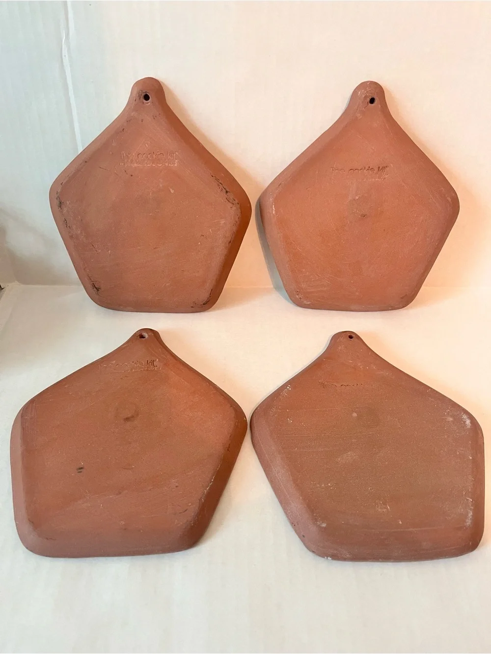 Vintage Terracotta Cookie Baking Stones /Molds Animals Fair Circus Set of 4